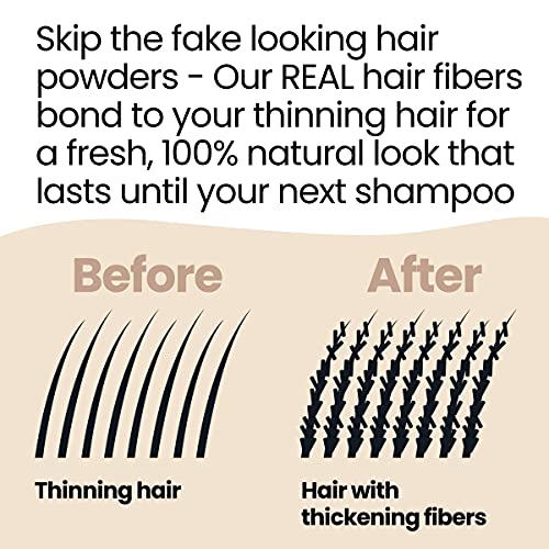 Hair-Illusion-Dark-Brown-Real-Hair-Fibers-for-Thinning-Hair-100-Natural-Texture-Non-Synthetic-Hair-Fibers-Bald-Spot-Cover-Up-for-Women-Men-18-Gram-0-3