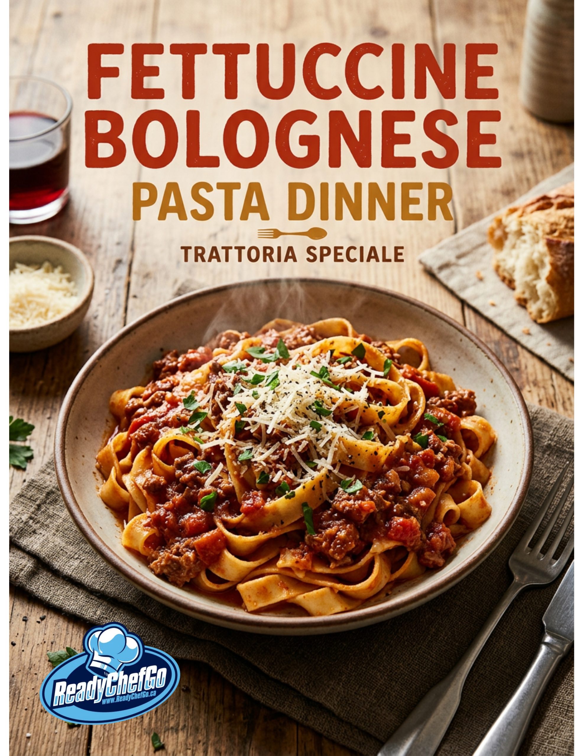 Fettuccine Bolognese (meat sauce)