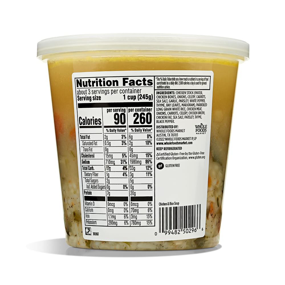 Whole Foods Market Kitchens, Chicken & Rice Soup, 24 Ounce - Image 2