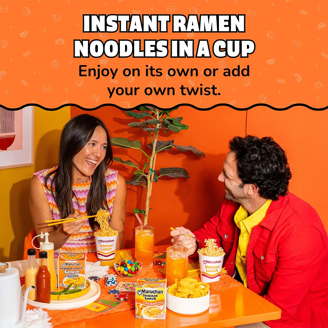 Maruchan Instant Lunch Ramen Noodles, Chicken Flavor – Japanese-Style Instant Noodle Soup, Easy Meal Ready in 3 Minutes – 2.25 Oz. (12 Pack) - Image 5