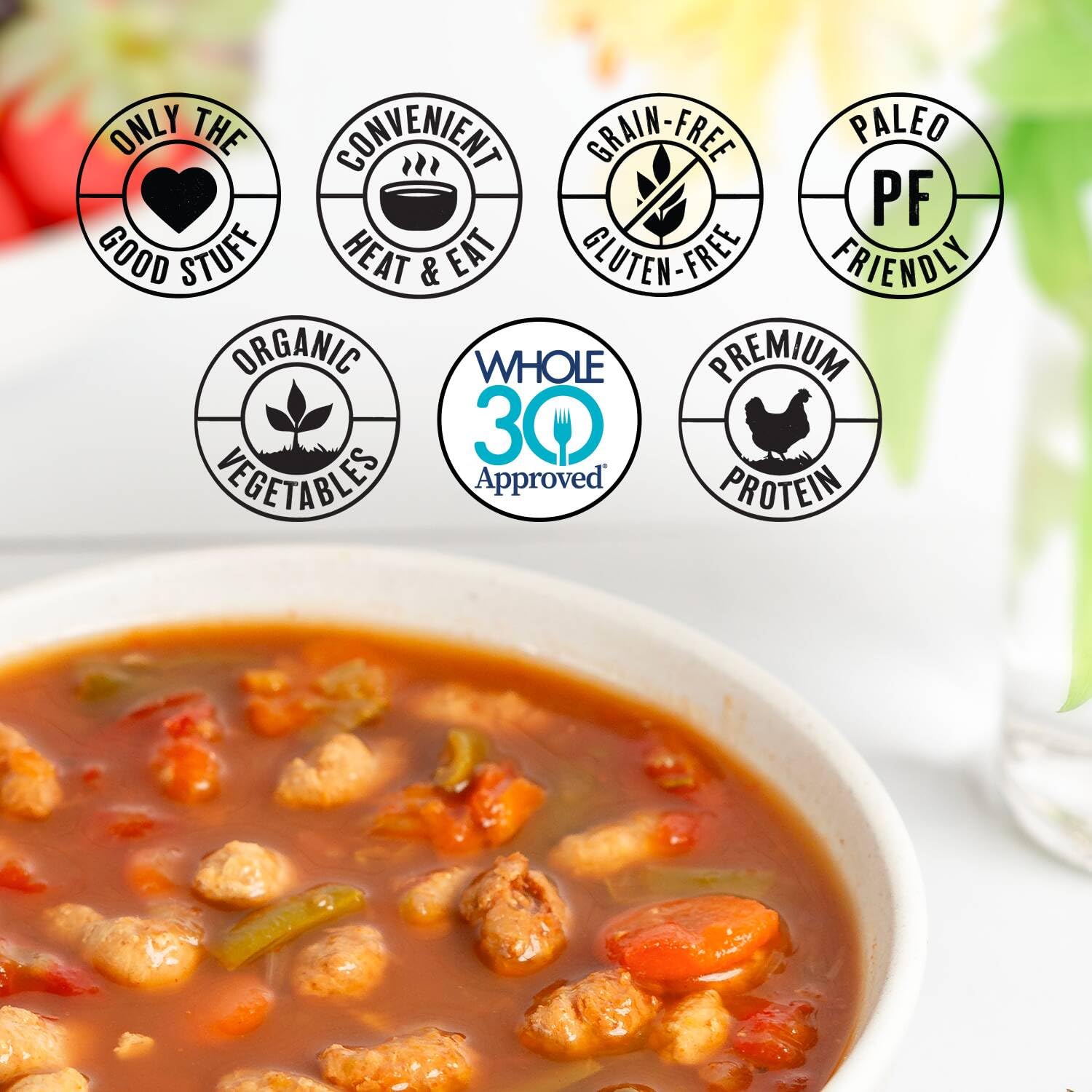 True Primal Chicken & Vegetable Soup 8-pack, Ready to eat, Gluten free, Paleo, Pastured chicken, Whole30, Bone broth - Image 5