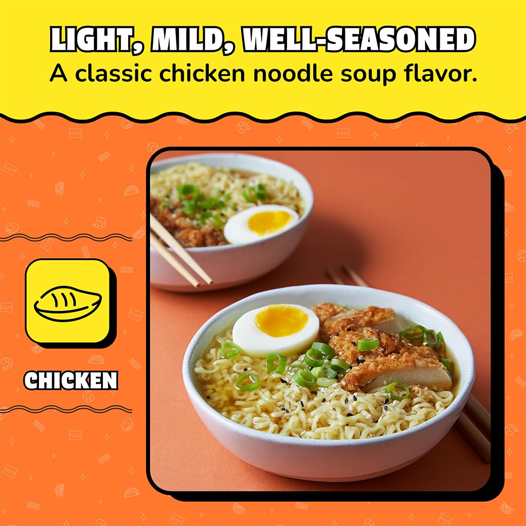 Maruchan Ramen Noodle Soup, Chicken Flavor – Japanese-Style Instant Noodles, Quick & Easy Meal for Kids, Students & Busy Families – 3 Oz. (24 Pack) - Image 4