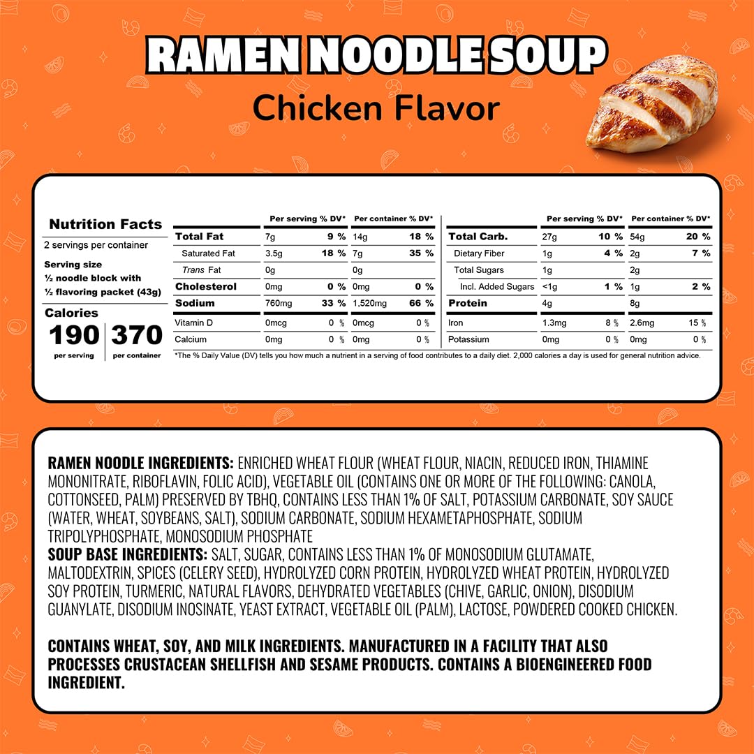 Maruchan Ramen Noodle Soup, Chicken Flavor – Japanese-Style Instant Noodles, Quick & Easy Meal for Kids, Students & Busy Families – 3 Oz. (24 Pack) - Image 2