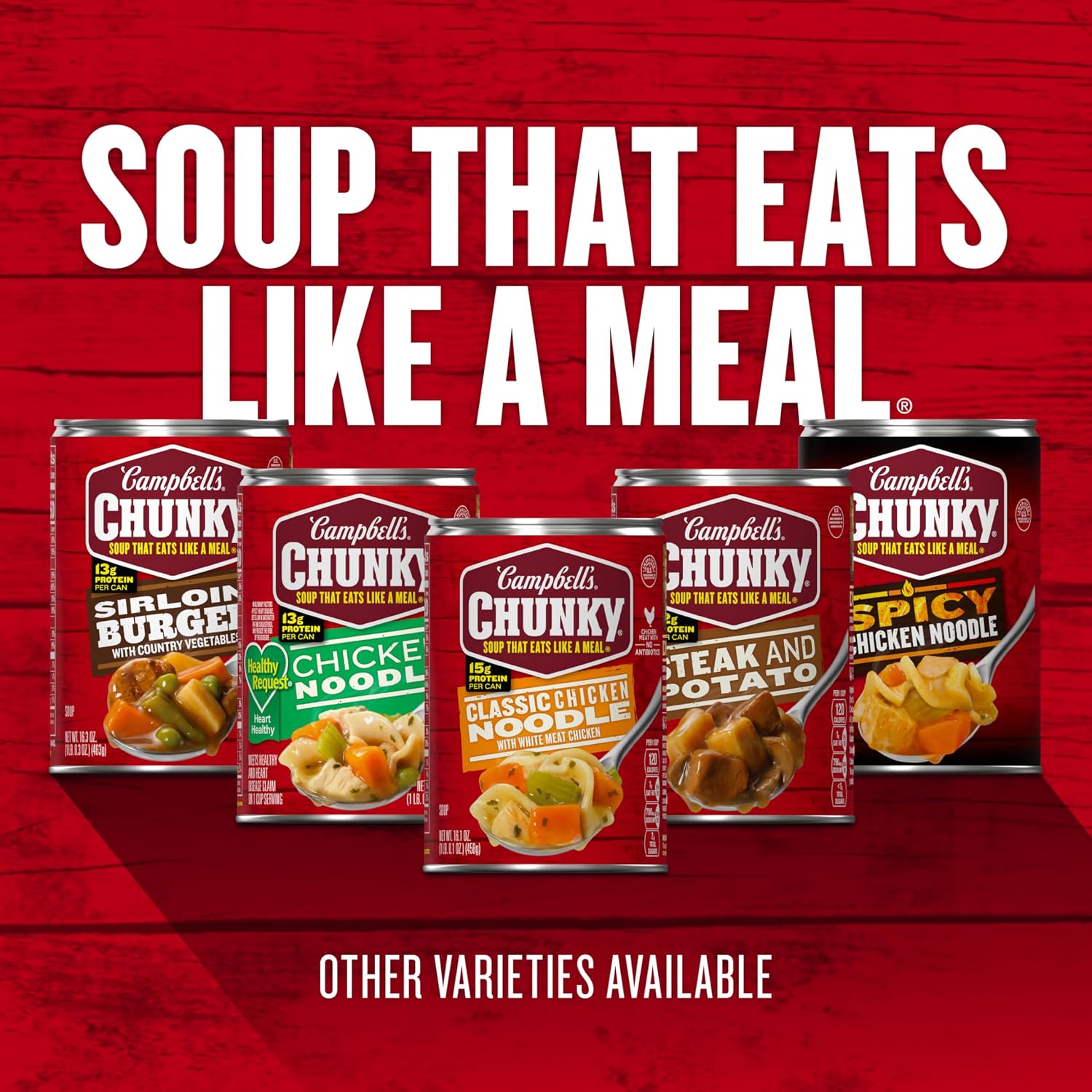 Campbell’s Chunky Soup, Classic Chicken Noodle Soup, 16.1 Oz Can (Case of 8) - Image 8