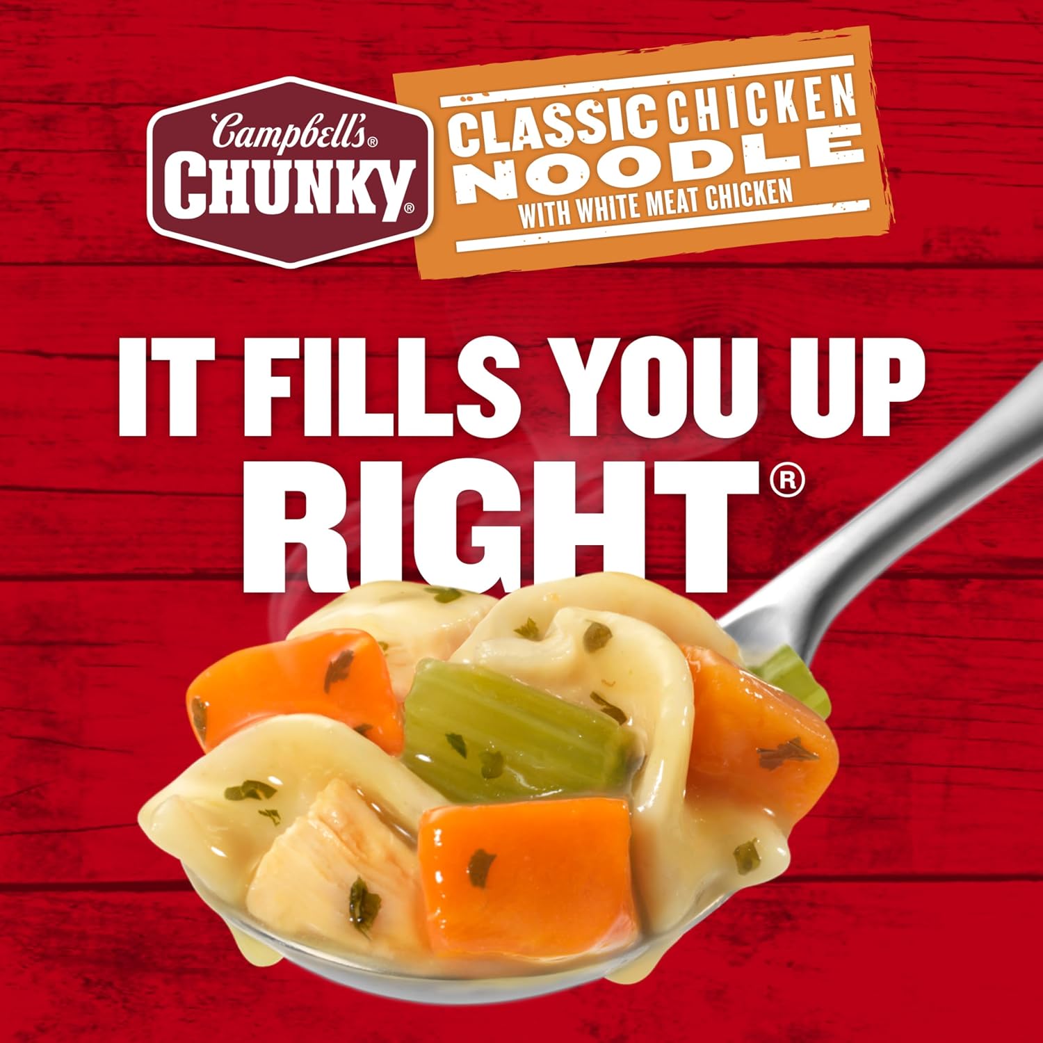 Campbell’s Chunky Soup, Classic Chicken Noodle Soup, 16.1 Oz Can (Case of 8) - Image 6