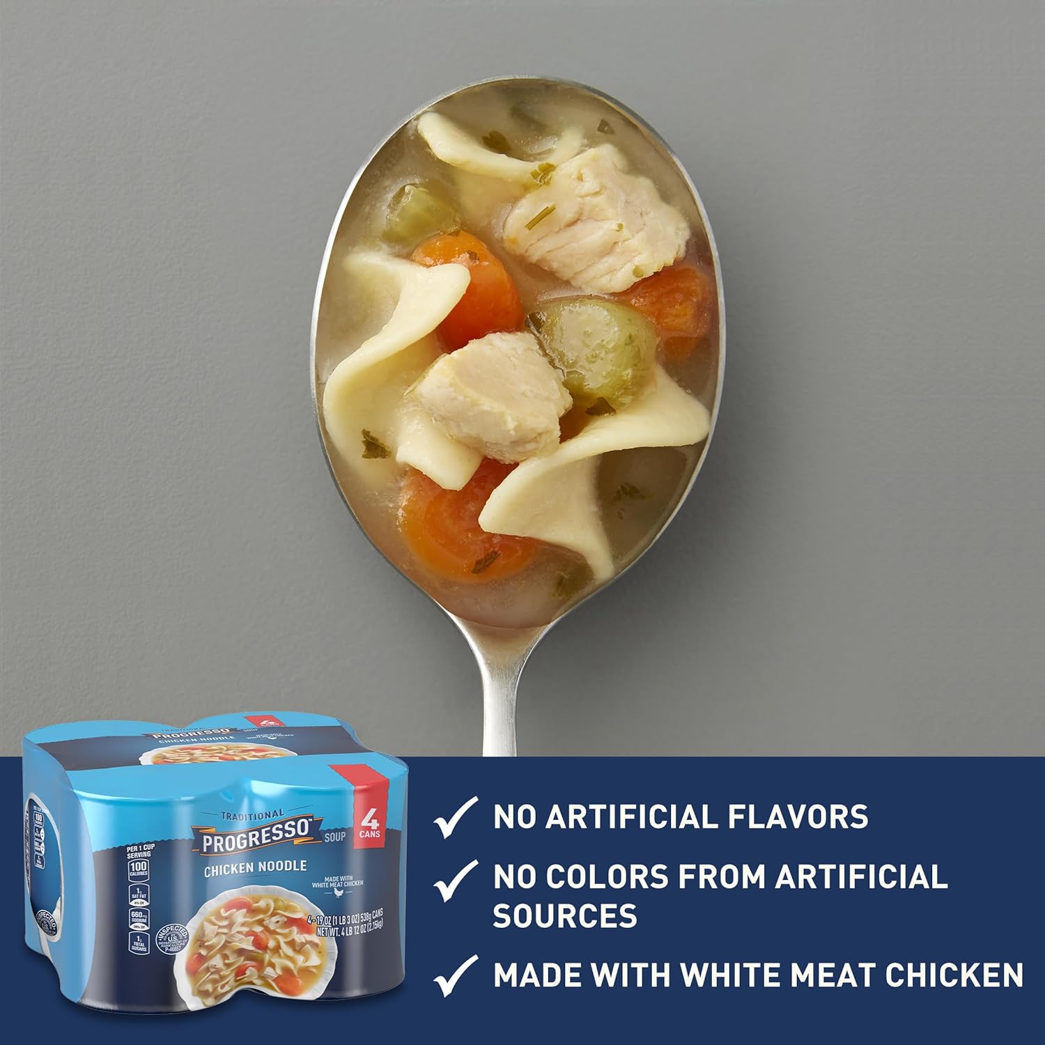 Progresso Traditional, Chicken Noodle Soup, Ready To Serve, 19 oz., 4 Pack - Image 4