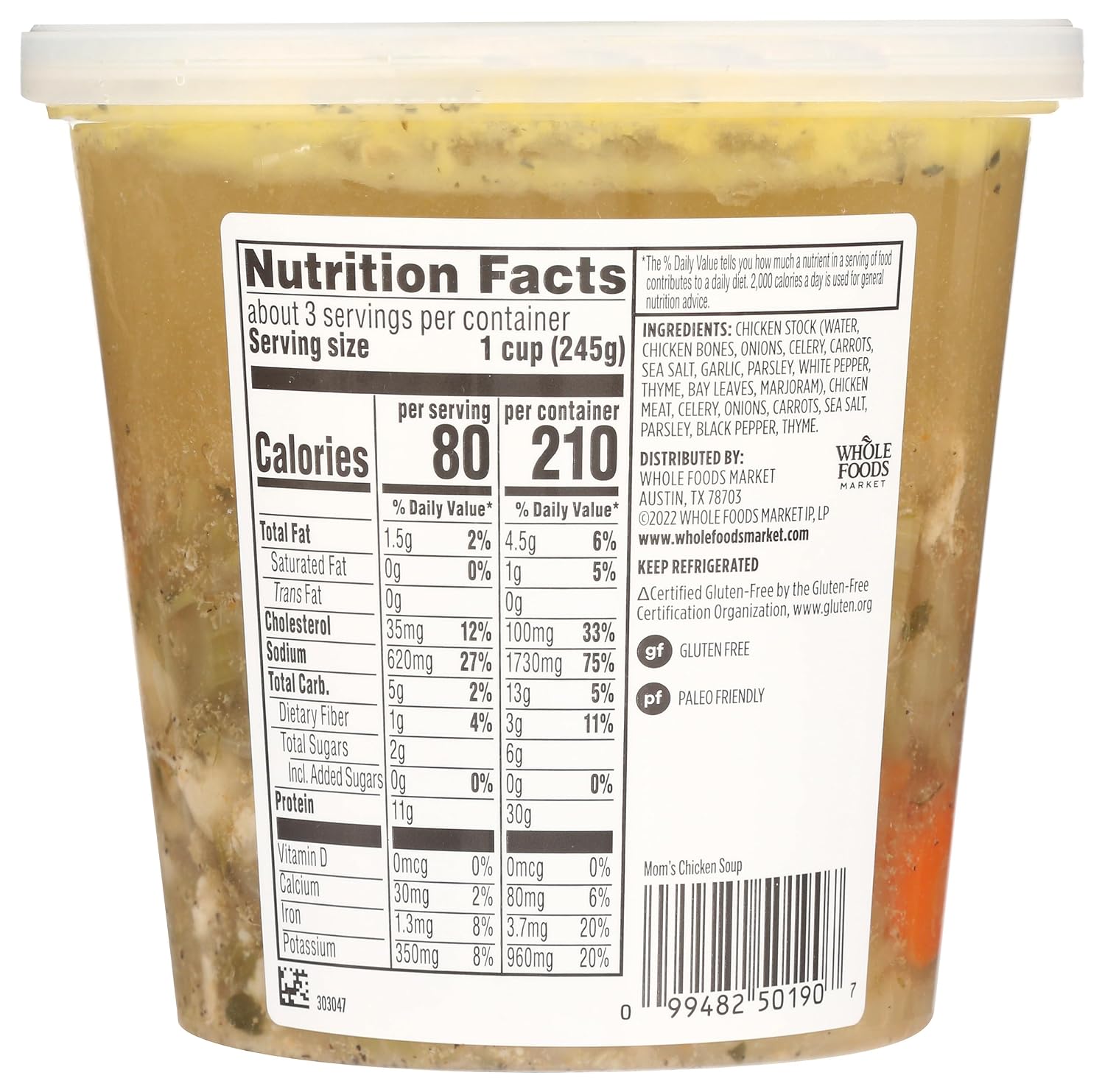 Whole Foods Market Kitchens, Mom's Chicken Soup, 24 Ounce - Image 2