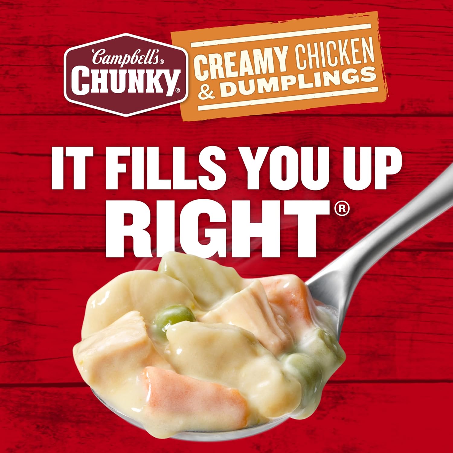 Campbell's Chunky Soup, Creamy Chicken and Dumplings Soup, 18.8 Oz Can - Image 7